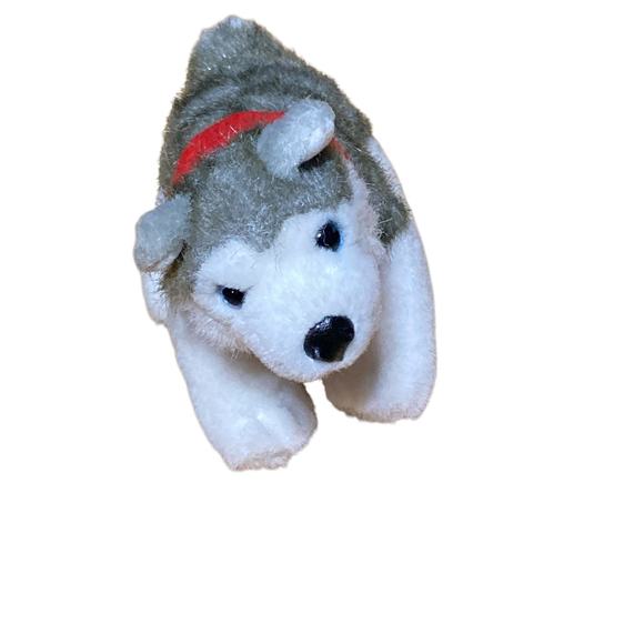 Build A Bear Husky Dog Puppy 6" Plush Red Bandana Stuffed Small Soft Toy - Picture 1 of 6